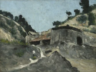 Táj vízimalommal, 1871 körül